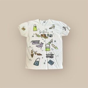 Vintage shoe lovers short sleeve cotton tee one size